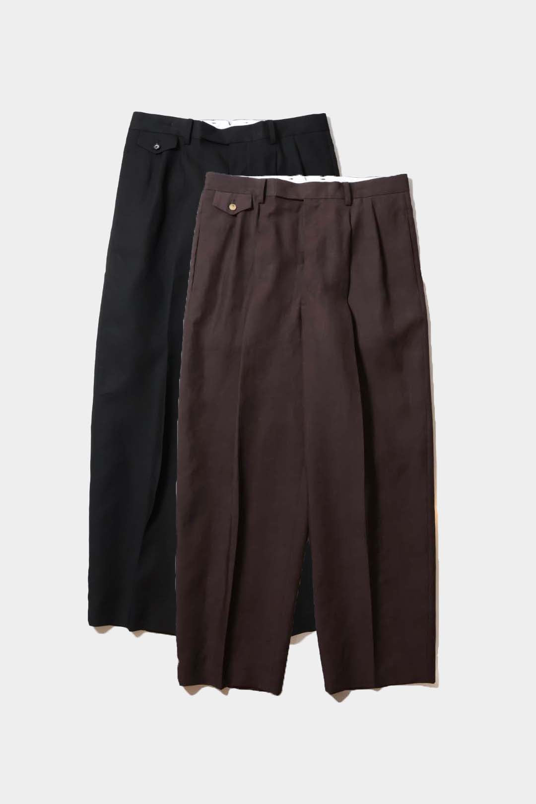 【YLÈVE】TENCEL TWO TUCK TROUSERS