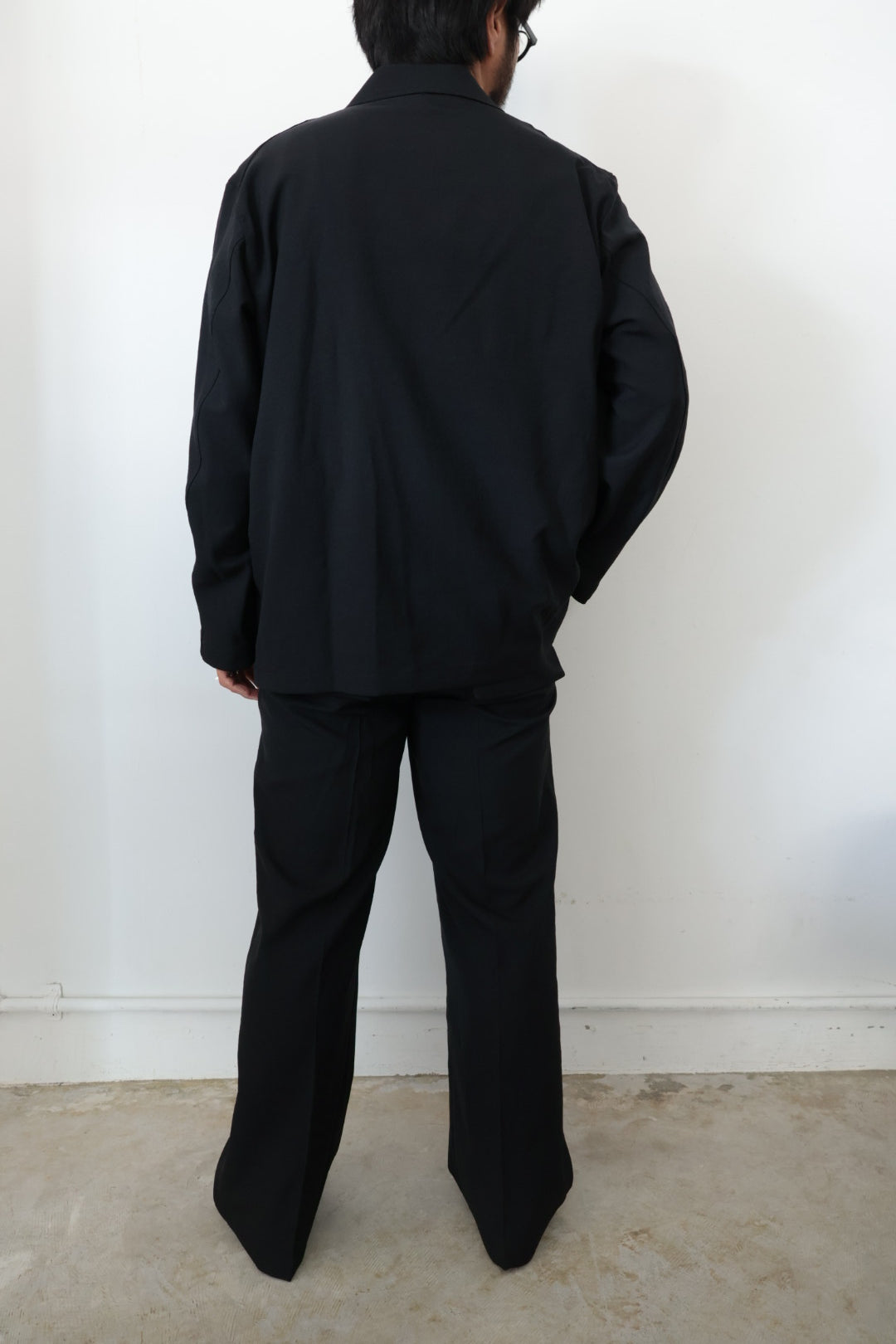【Cale】WATER TWISTED LINEN JACKET (Blue × Green)