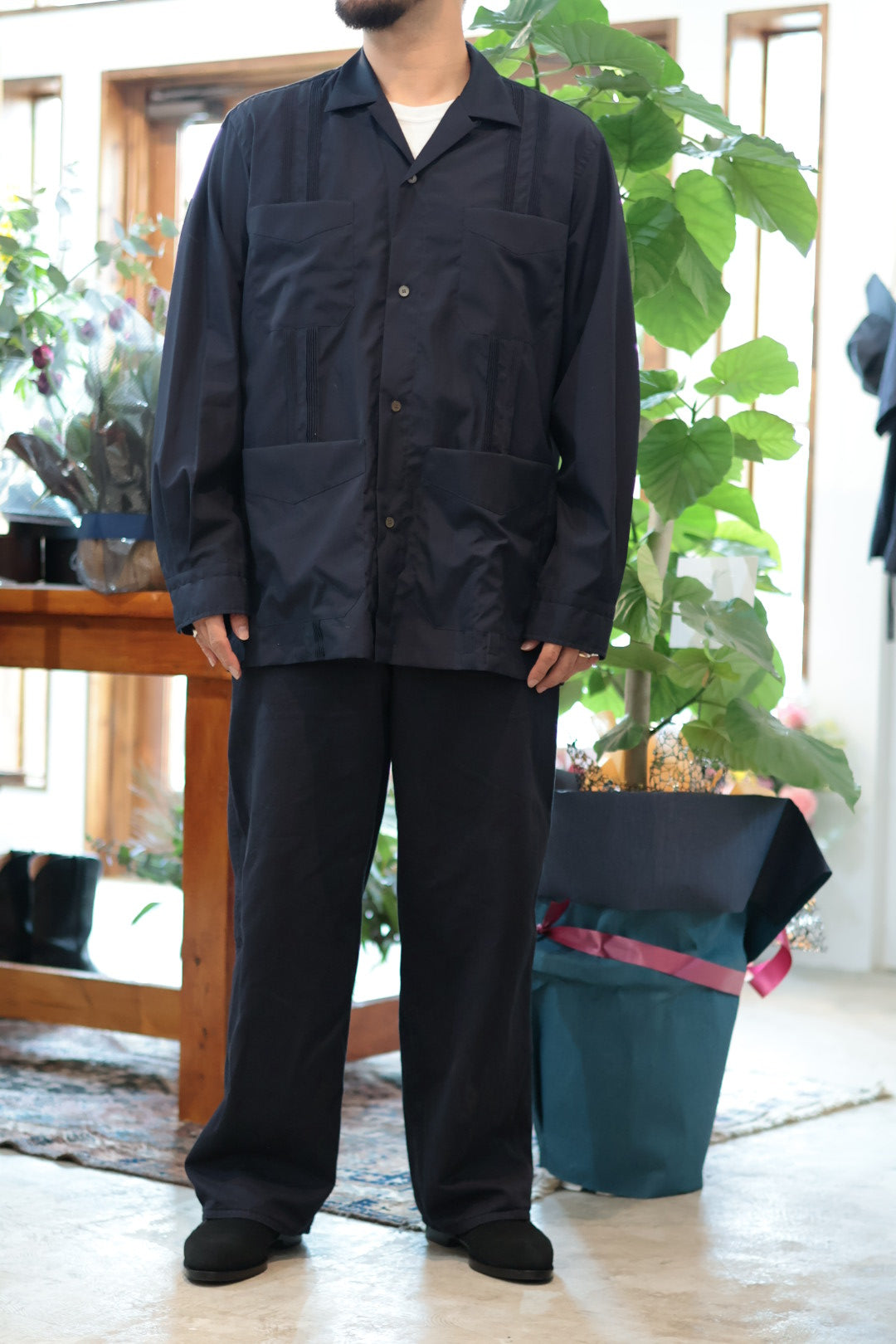 【ラスト1点】【BOURRIENNE avec YLÈVE】COTTON TYPEWRITER CUBAN SH / WA