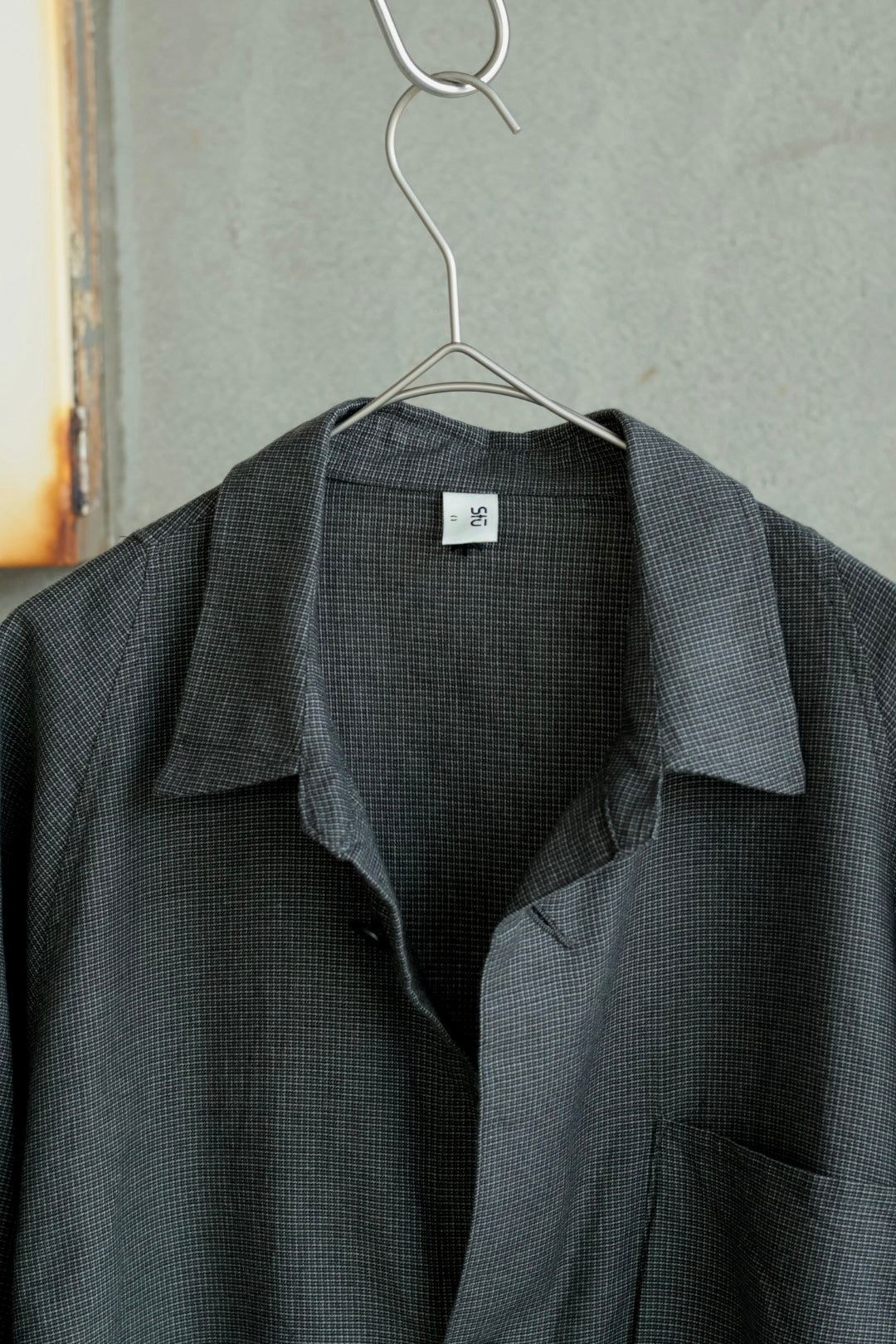 【satou】nemaki wide check shirt