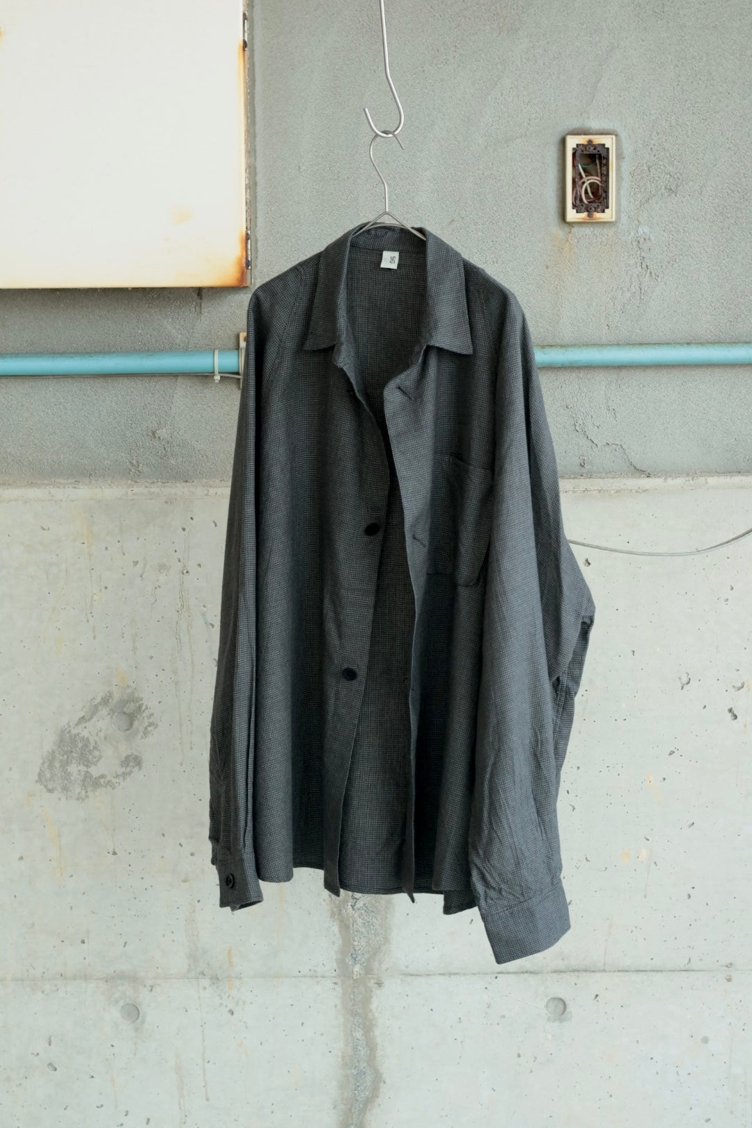 【satou】nemaki wide check shirt