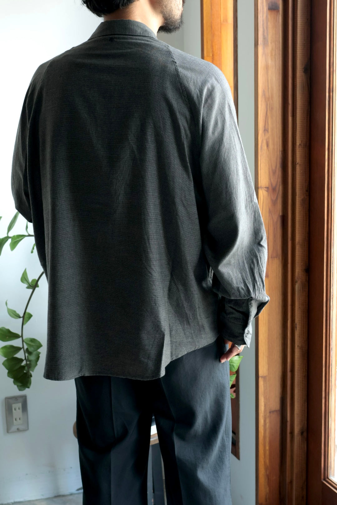 【satou】nemaki wide check shirt