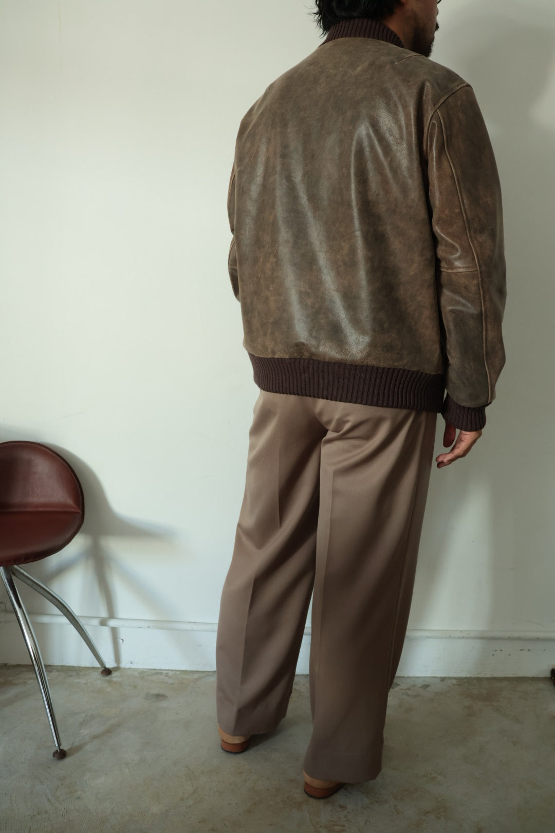 【Cale】ANTIQUE CALF AWARD JACKET