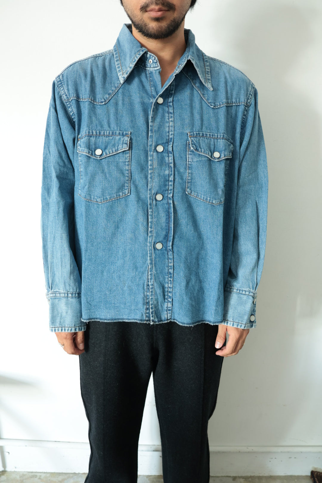 【KOOKY ZOO 】JUVENILE DENIM WESTERN SHIRT