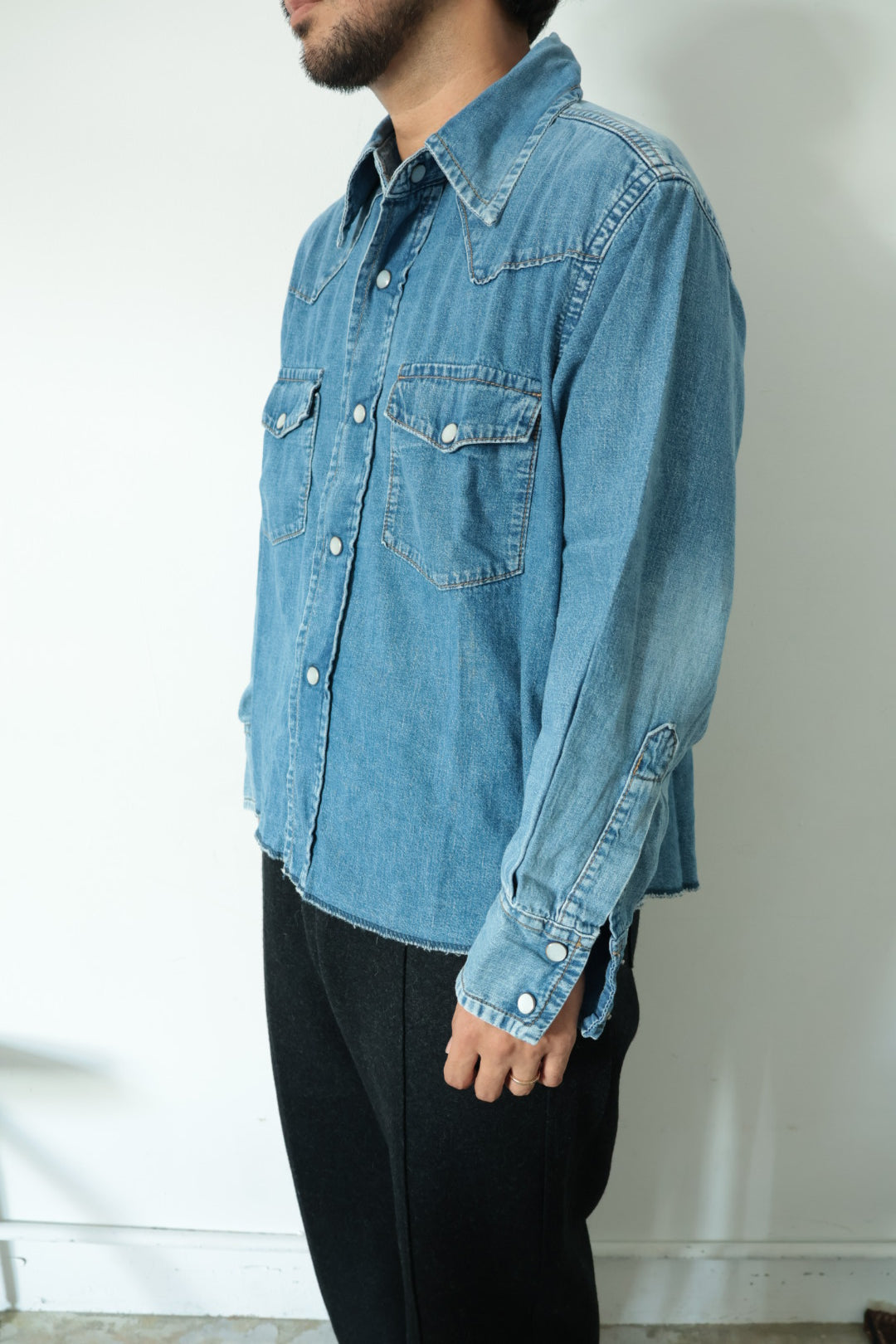 【KOOKY ZOO 】JUVENILE DENIM WESTERN SHIRT