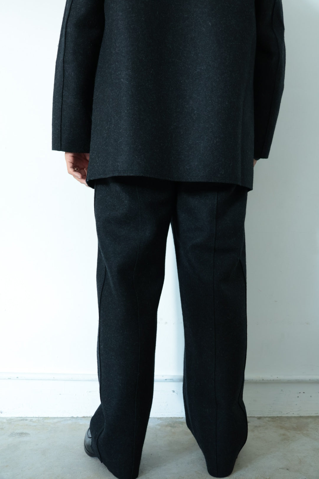 【Cale】WOOL FELT EASY PANTS