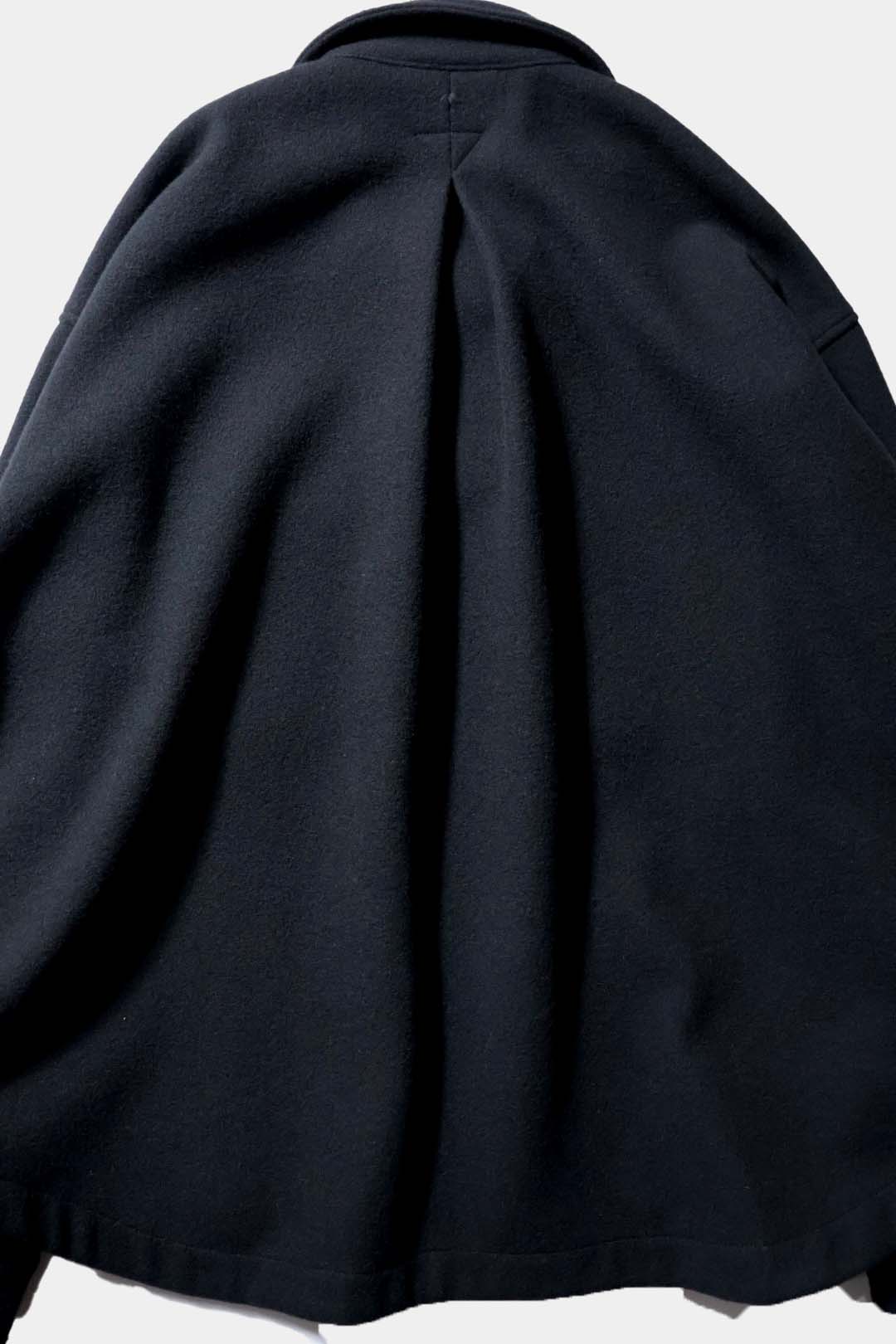 【satou】Half zip melton shirt (kuro)