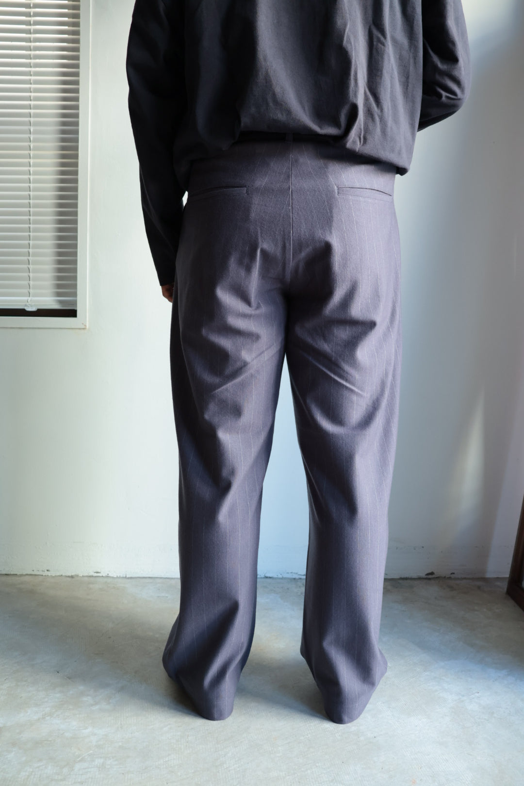 【KANEMASA PHIL.】36G Wool Stripe Trouser