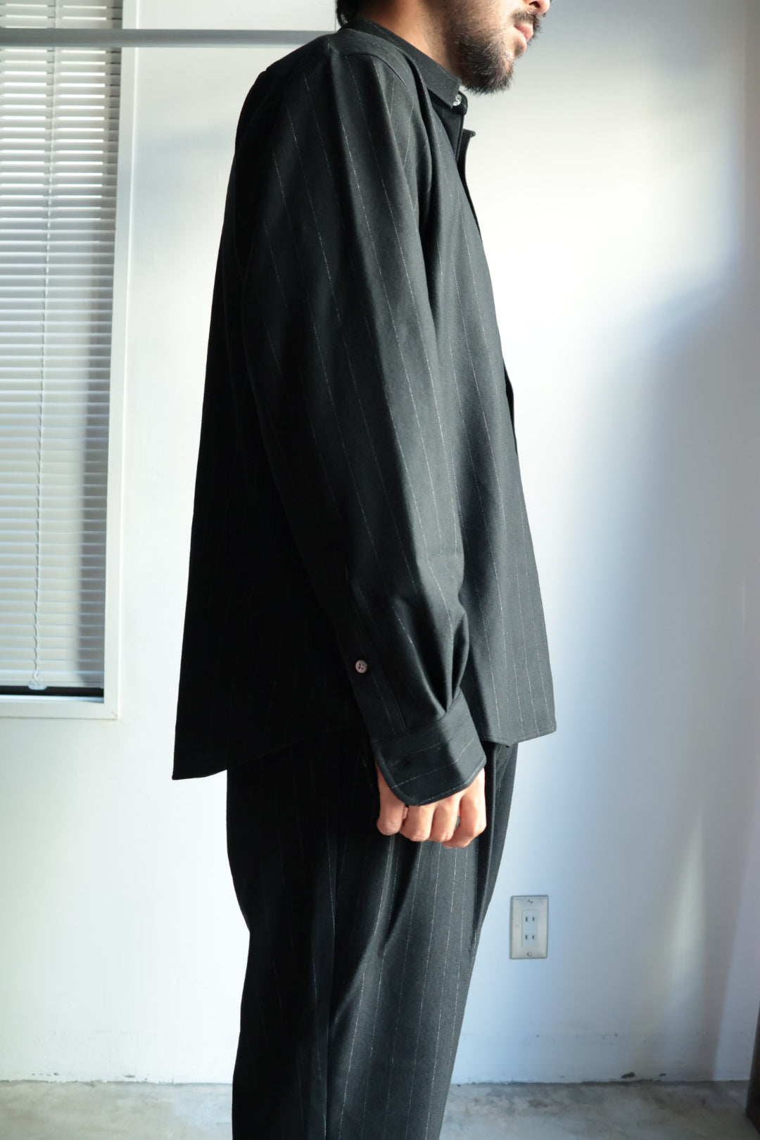 【KANEMASA PHIL.】36G Wool Stripe Ideal Shirt