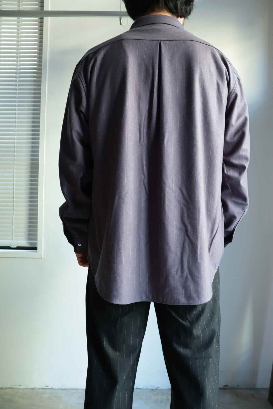 【KANEMASA PHIL.】36G Wool Stripe Ideal Shirt
