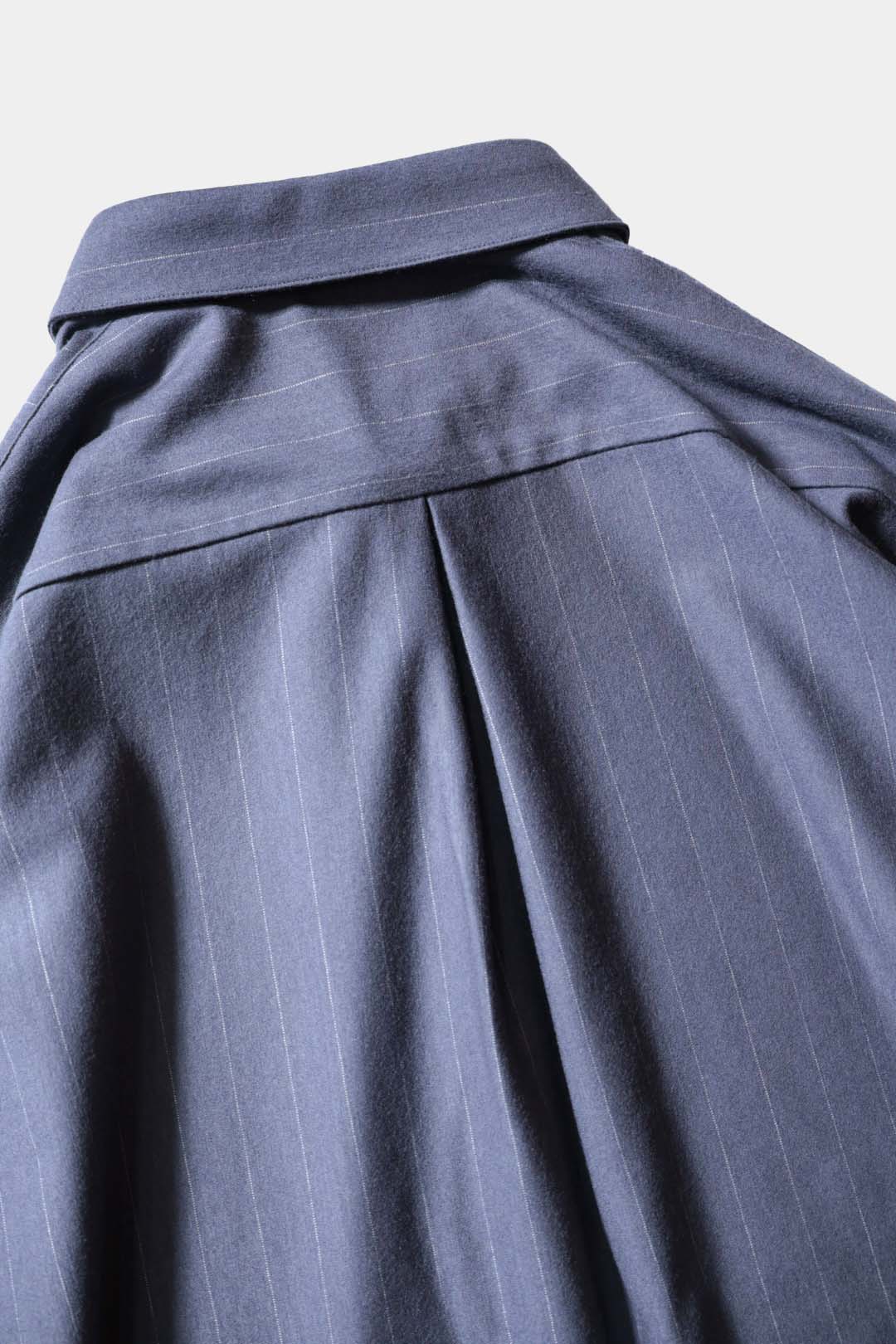 【KANEMASA PHIL.】36G Wool Stripe Ideal Shirt