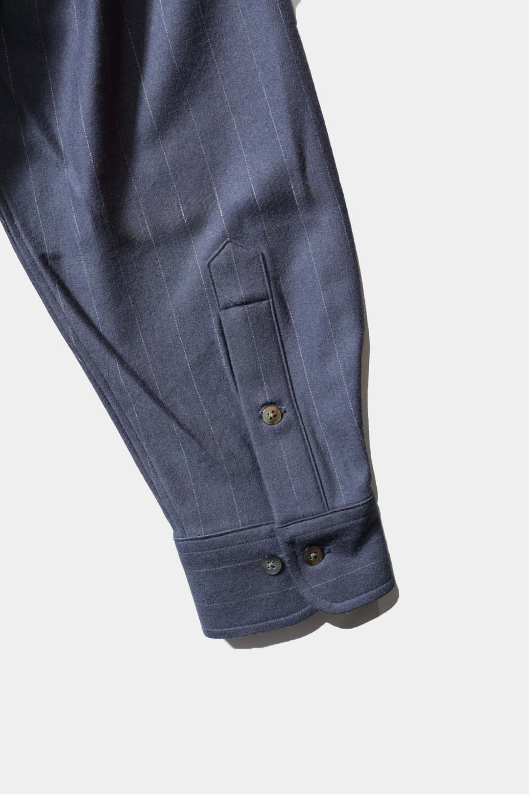 【KANEMASA PHIL.】36G Wool Stripe Ideal Shirt