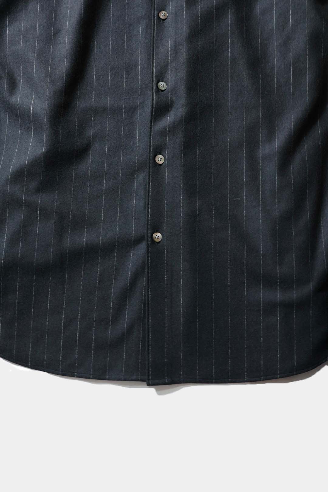 【KANEMASA PHIL.】36G Wool Stripe Ideal Shirt