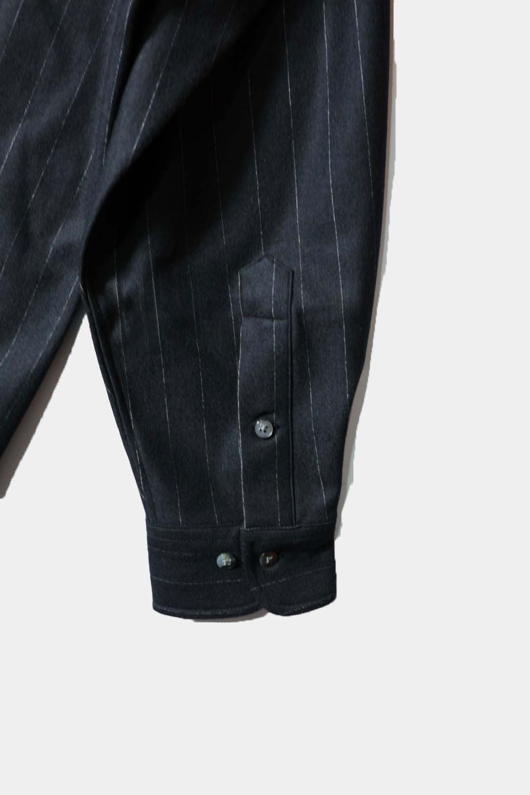 【KANEMASA PHIL.】36G Wool Stripe Ideal Shirt