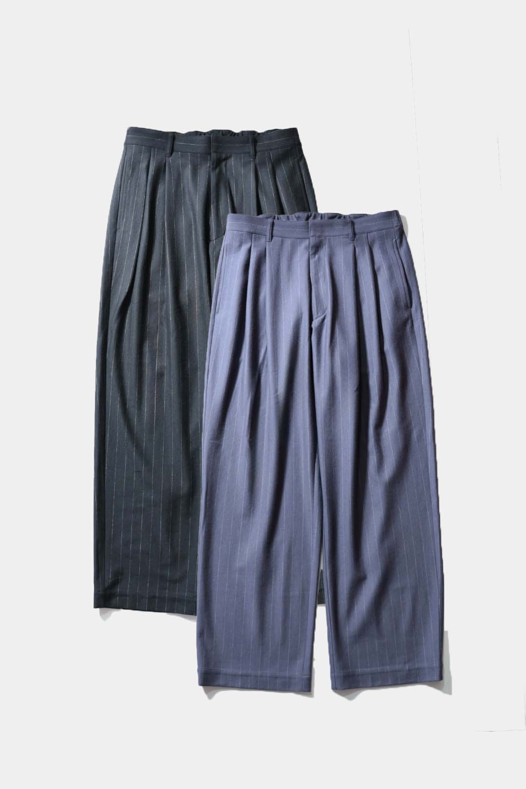 【KANEMASA PHIL.】36G Wool Stripe Trouser