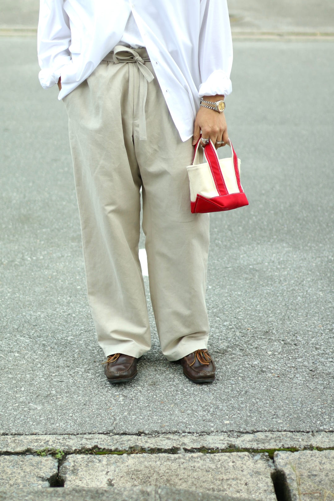 【Cale】COTTON LINEN TWILL EASY TROUSERS