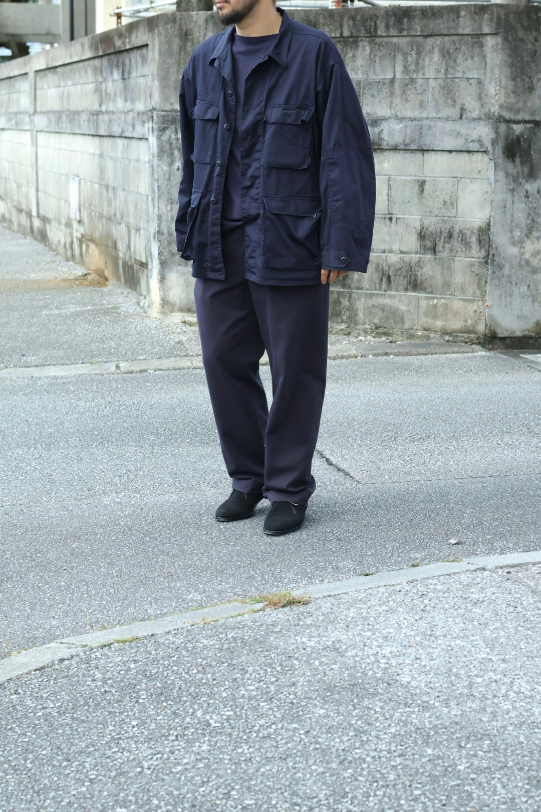 【Y】ORGANIC COTTON HIGH DENSITY SATIN BZ(NAVY)