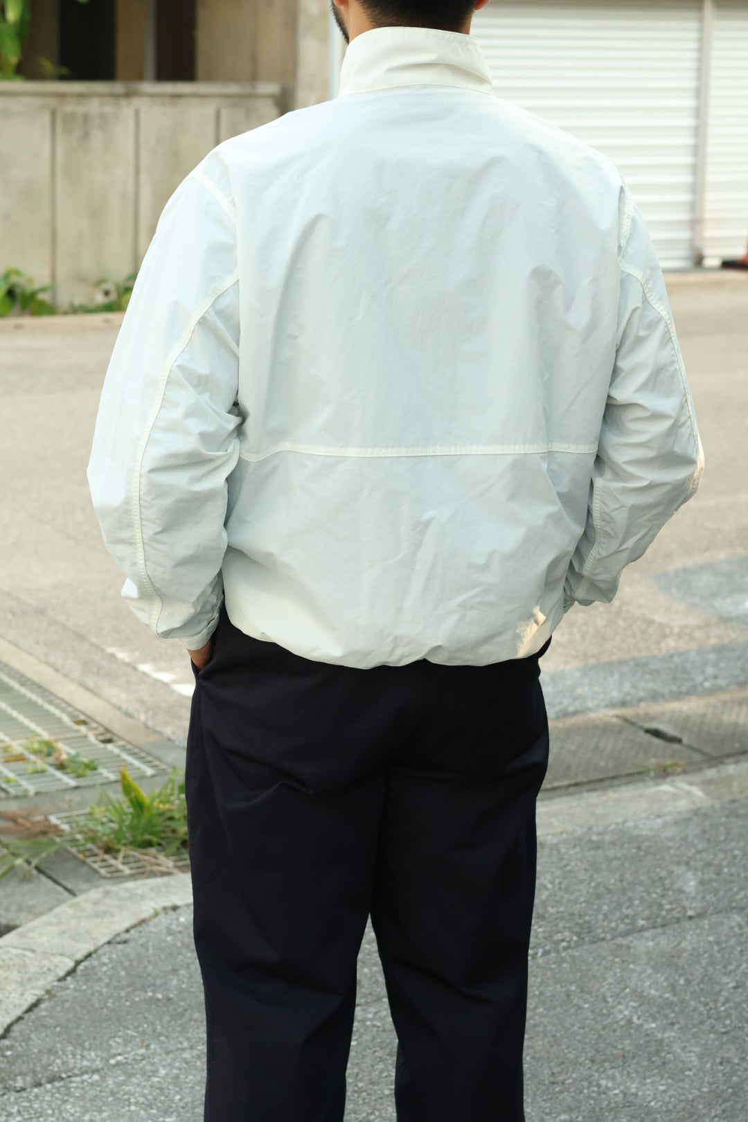 30%OFF【Y】RECYCLE NYLON MIX TAFFETA BZ(WHITE)