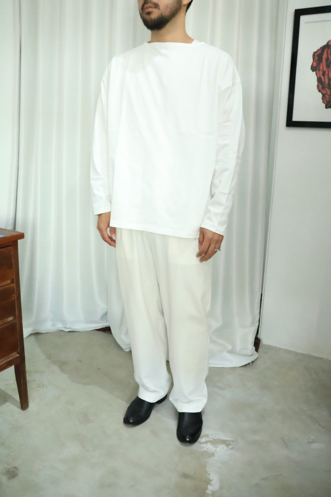 【Y】ORGANIC COTTON JERSEY BOAT NECK P/O