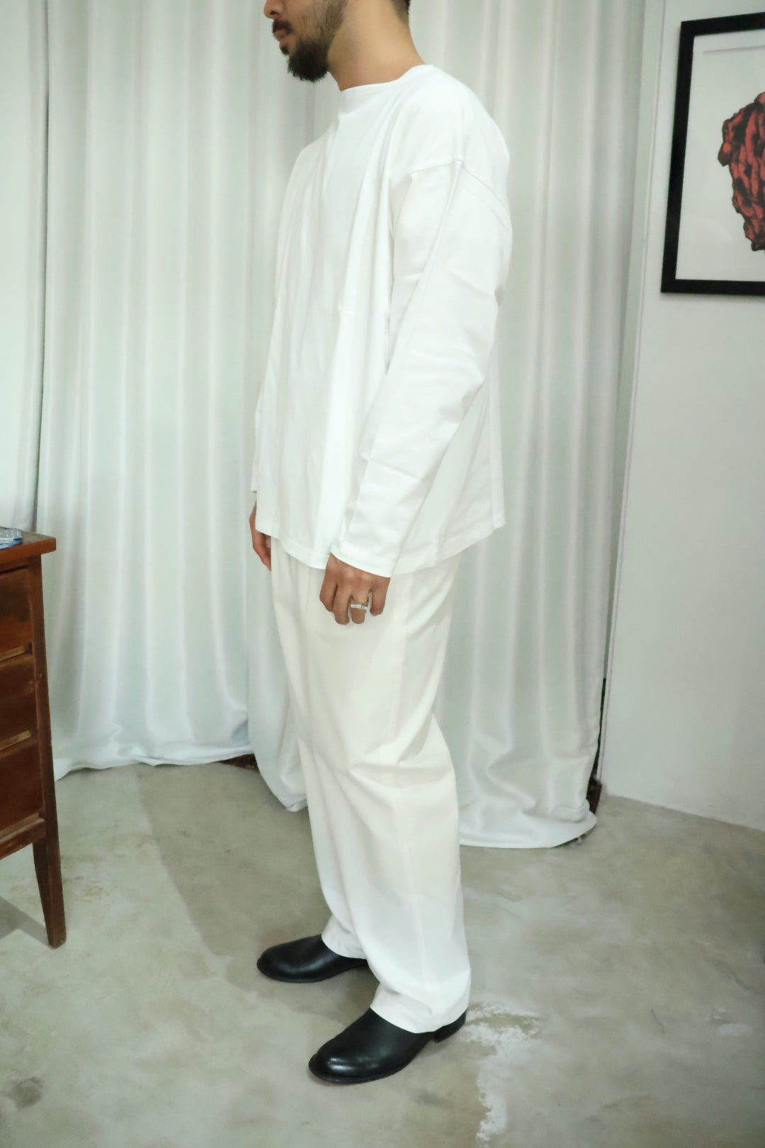 【Y】ORGANIC COTTON JERSEY BOAT NECK P/O