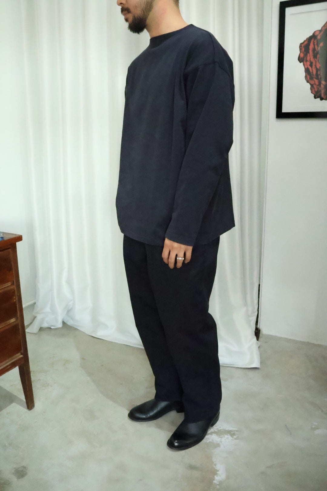 【Y】ORGANIC COTTON JERSEY BOAT NECK P/O