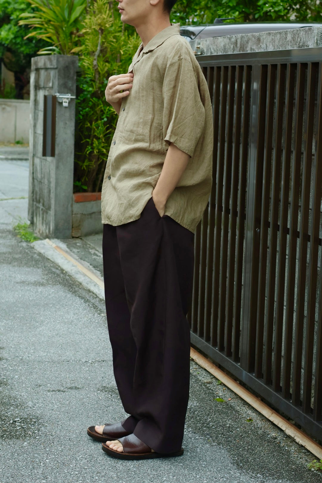 【YLÈVE】TENCEL TWO TUCK TROUSERS