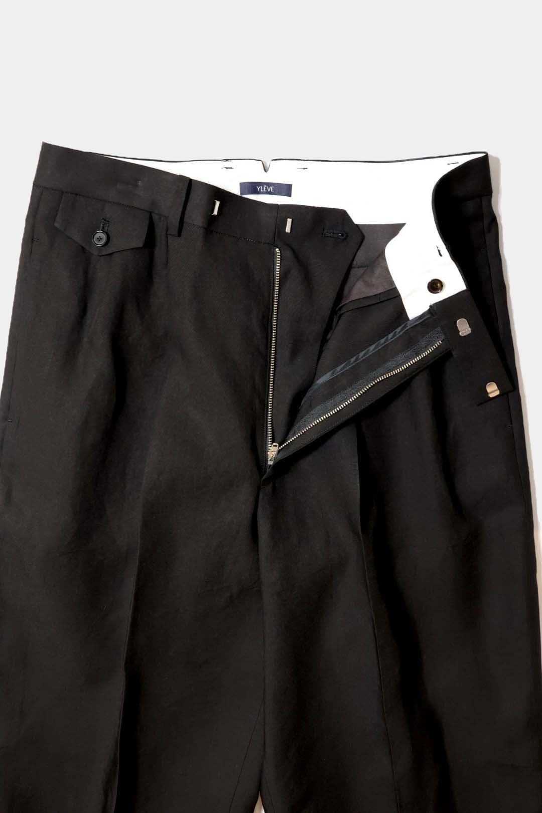 【YLÈVE】TENCEL TWO TUCK TROUSERS