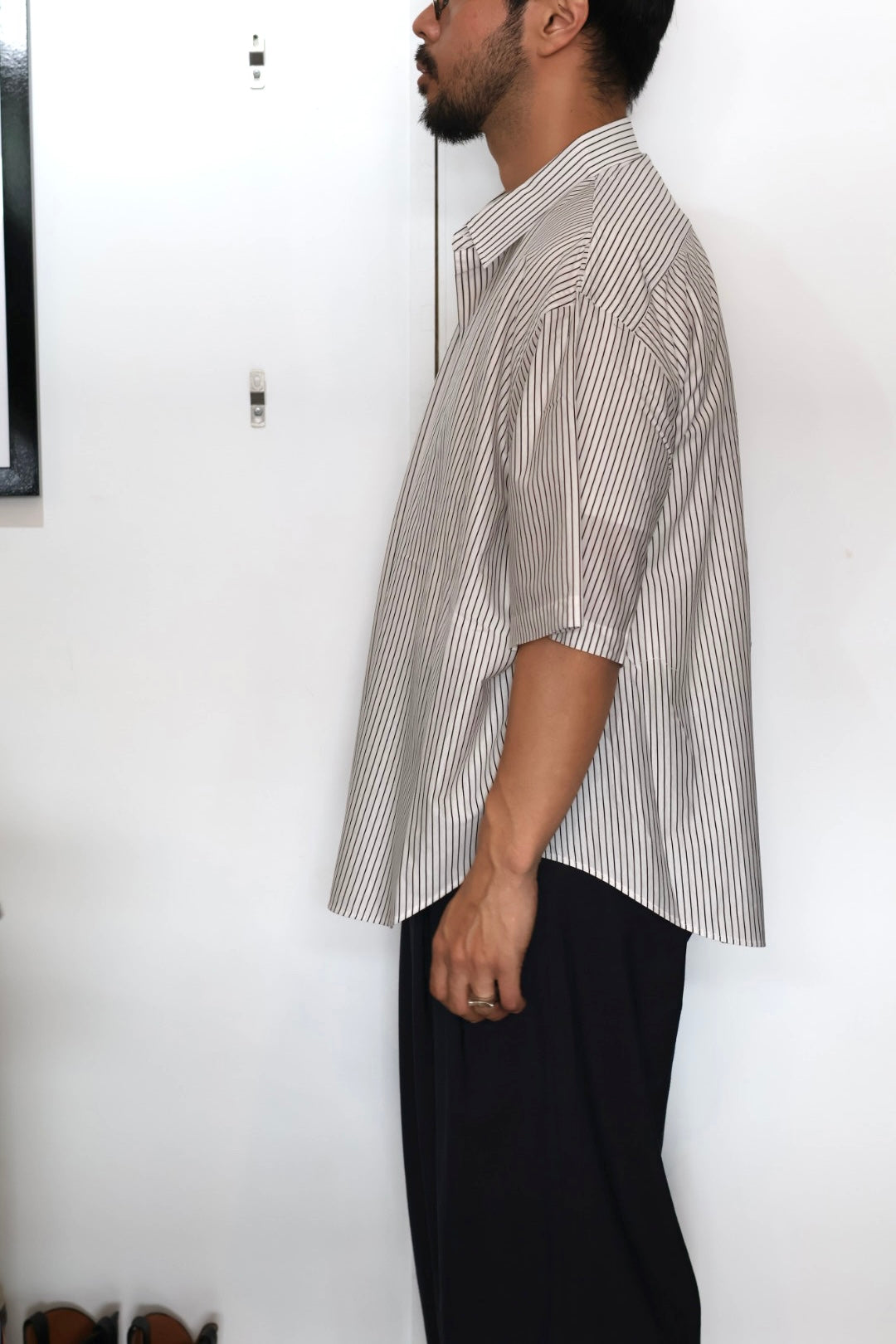 【KANEMASA PHIL.】46G Atmosphere Stripe S/S Shirt