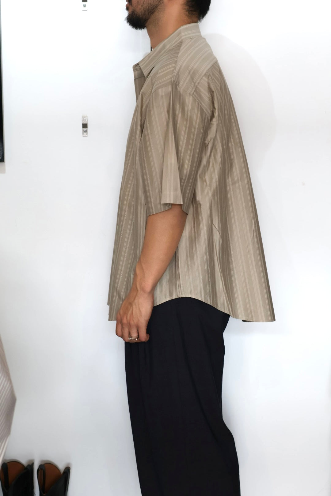 【KANEMASA PHIL.】46G Atmosphere Stripe S/S Shirt