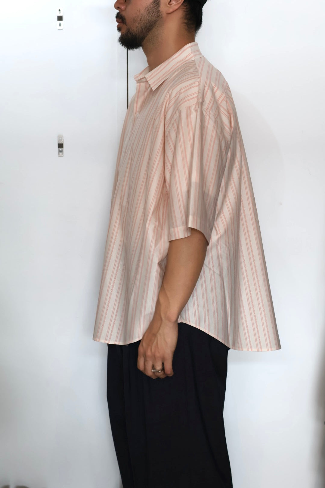 【KANEMASA PHIL.】46G Atmosphere Stripe S/S Shirt