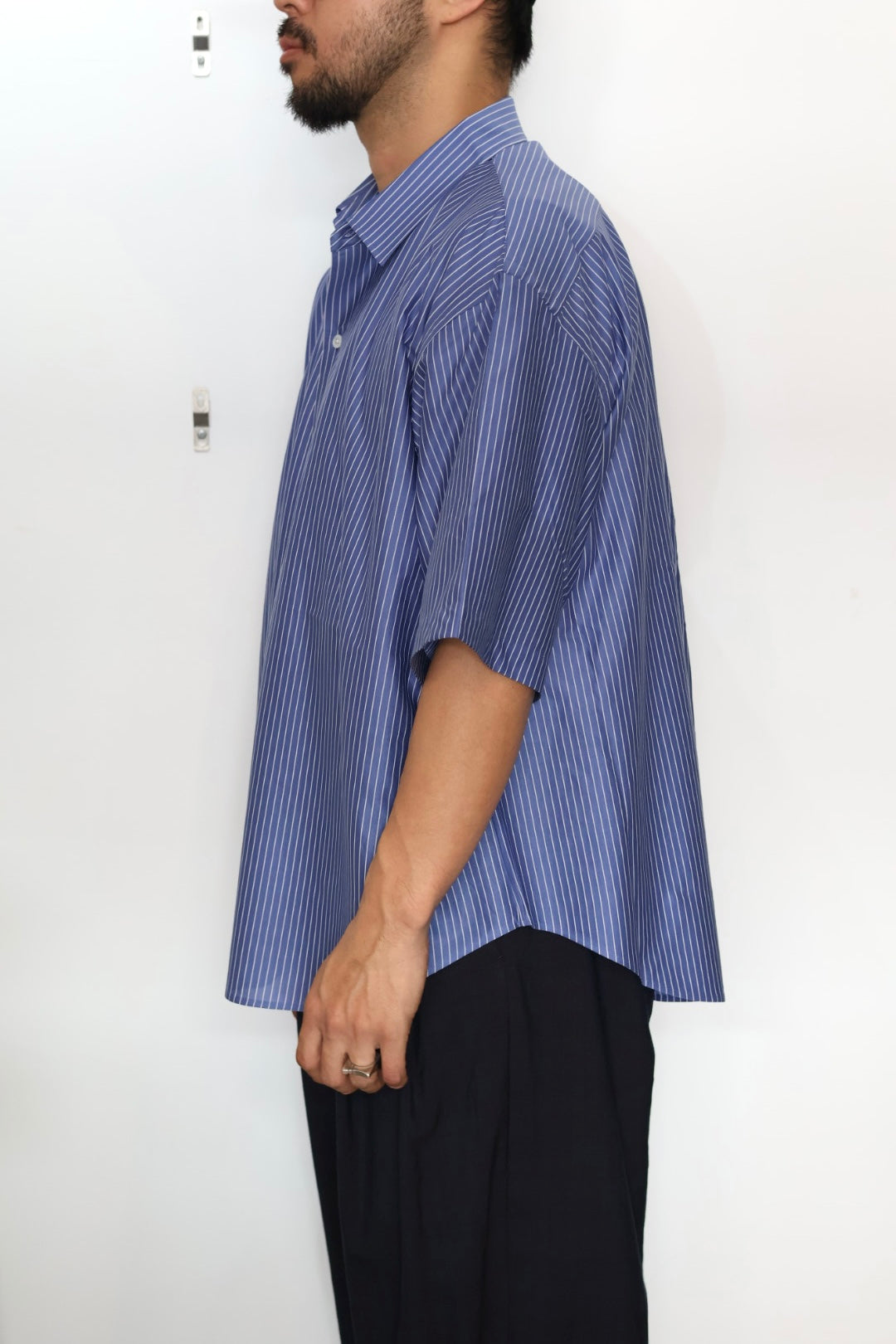 【KANEMASA PHIL.】46G Atmosphere Stripe S/S Shirt