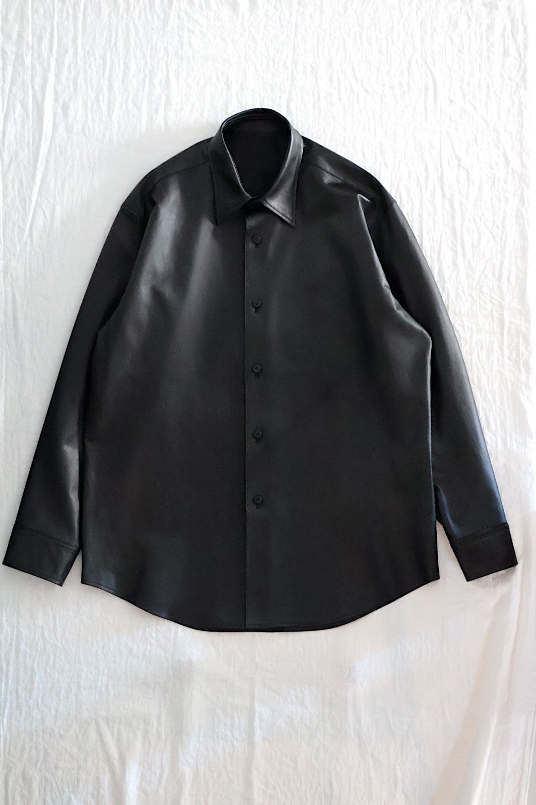 【Cale】 Lamb Leather Shirt