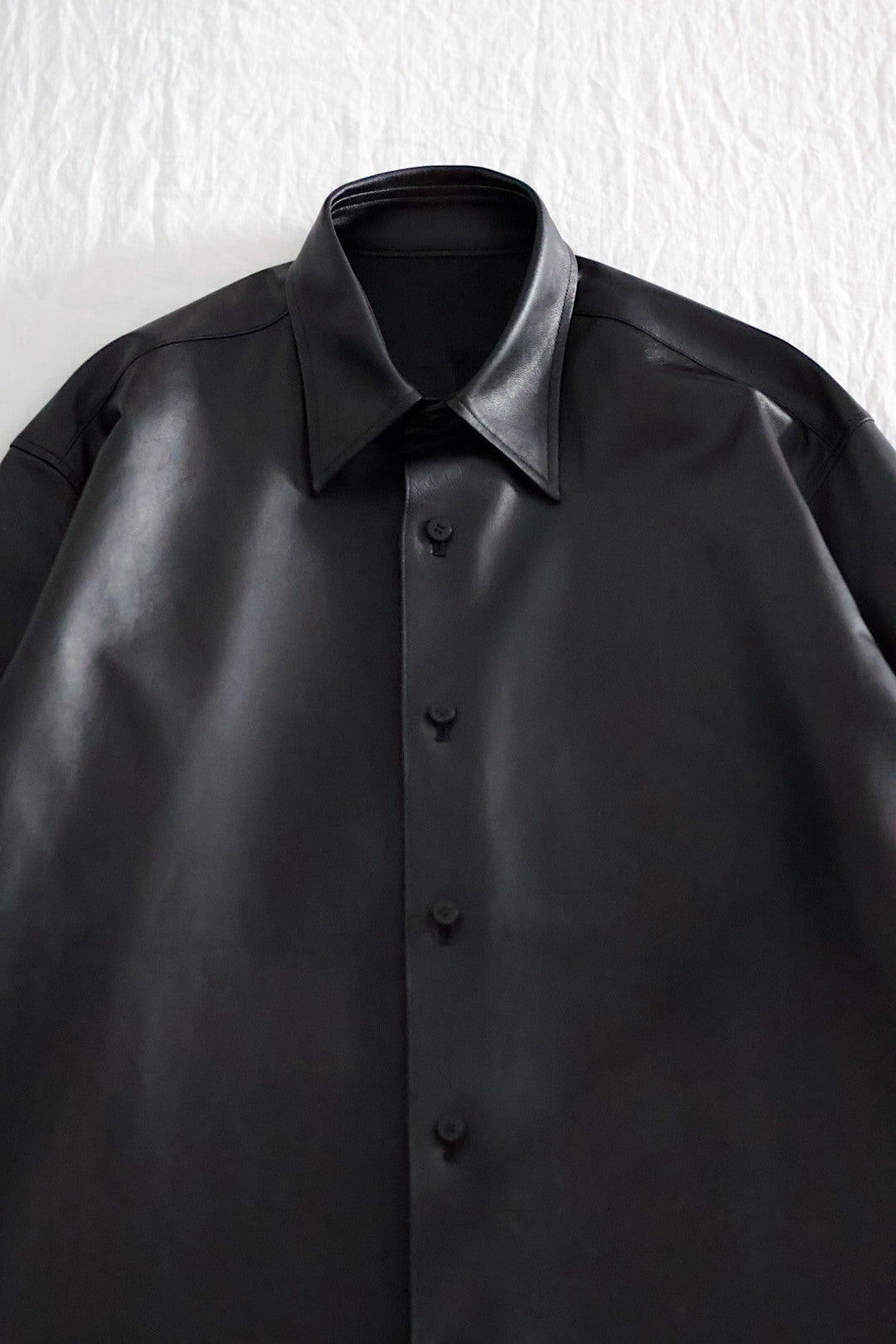 【Cale】 Lamb Leather Shirt