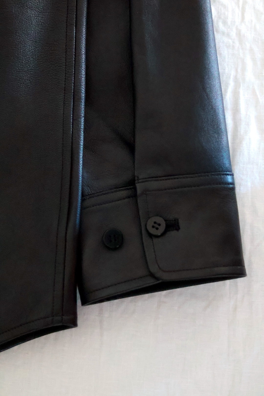 【Cale】 Lamb Leather Shirt