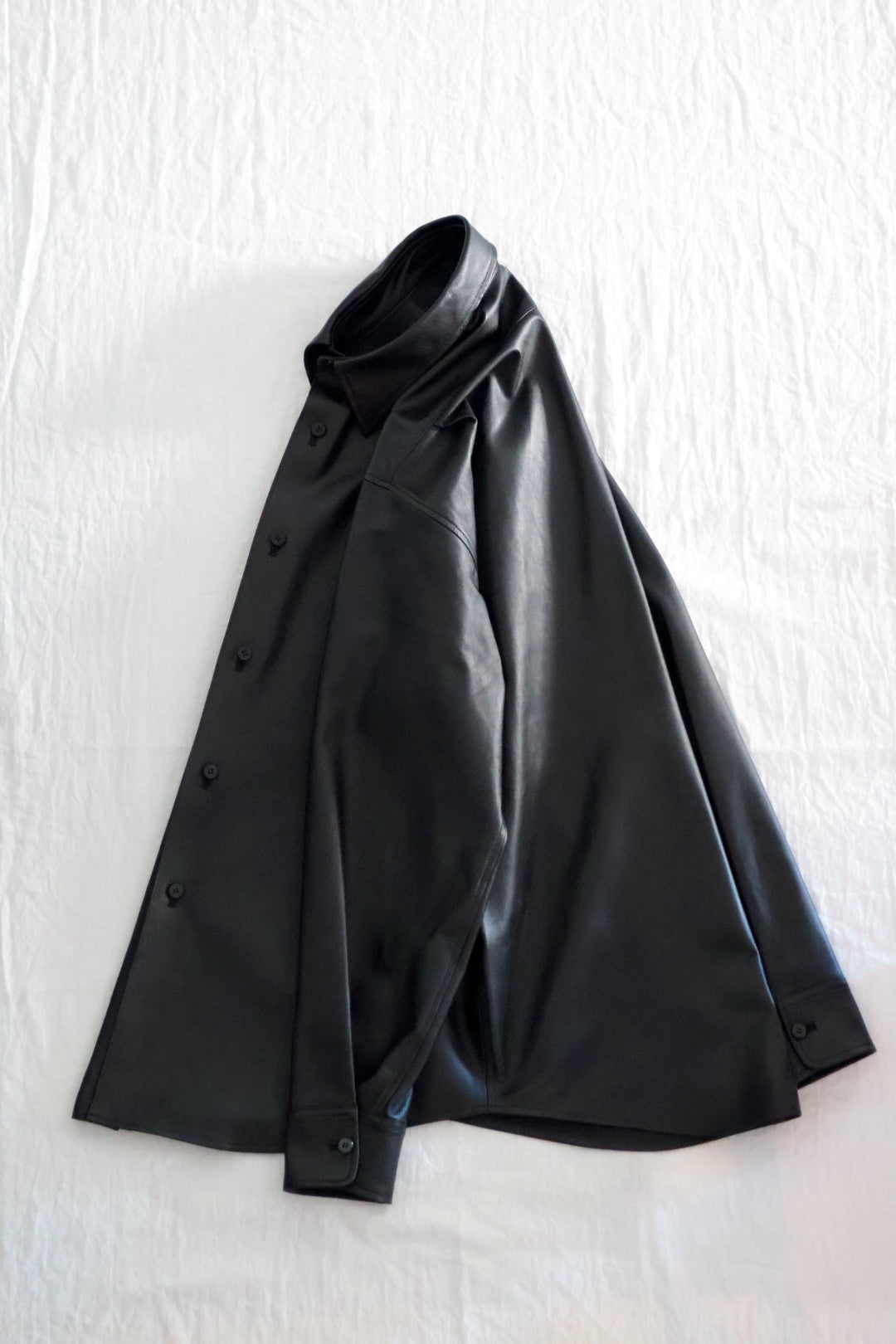【Cale】 Lamb Leather Shirt