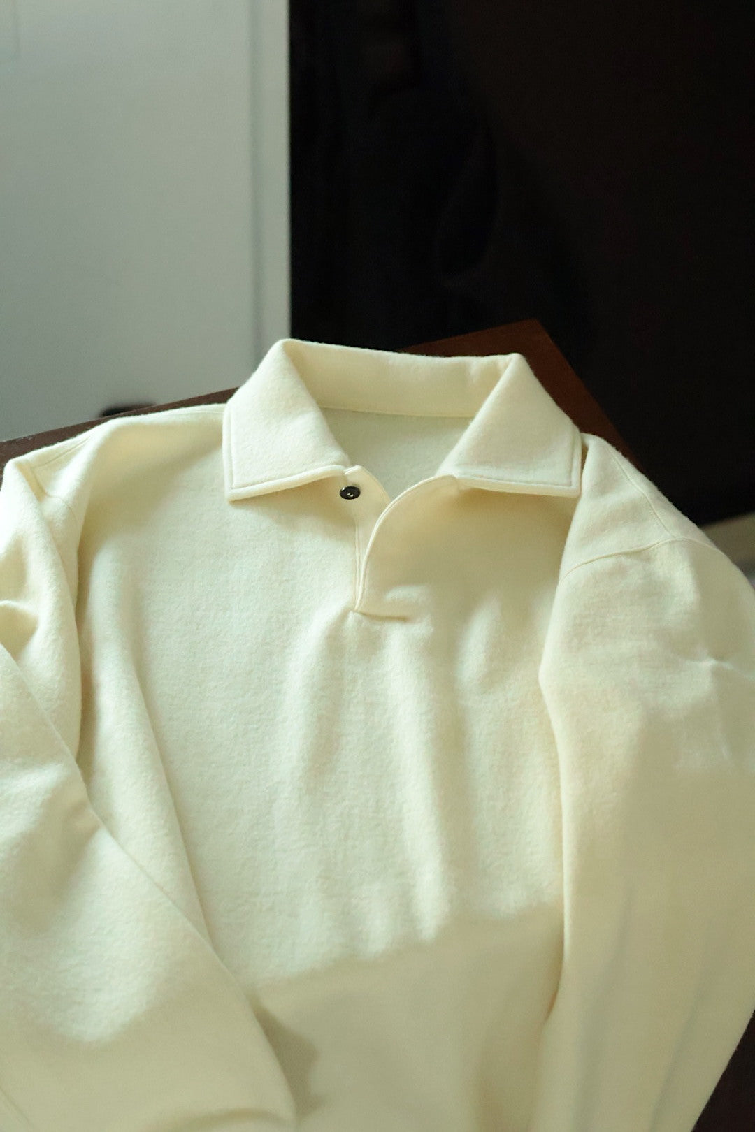 40%off【Cale 】スーパー120s エアウール スウェット ポロ