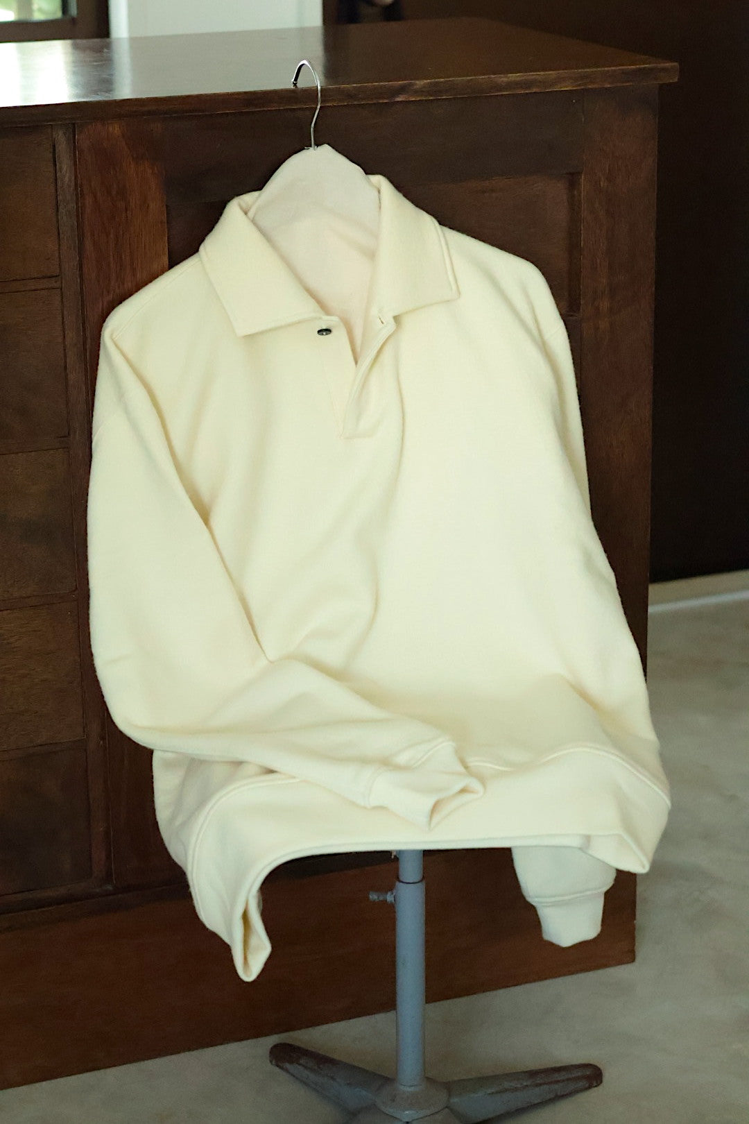 40%off【Cale 】スーパー120s エアウール スウェット ポロ