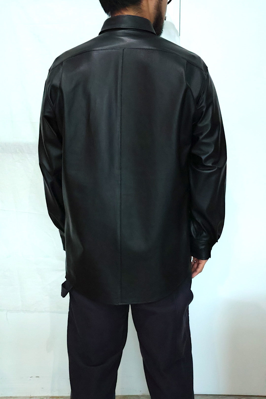 【Cale】 Lamb Leather Shirt