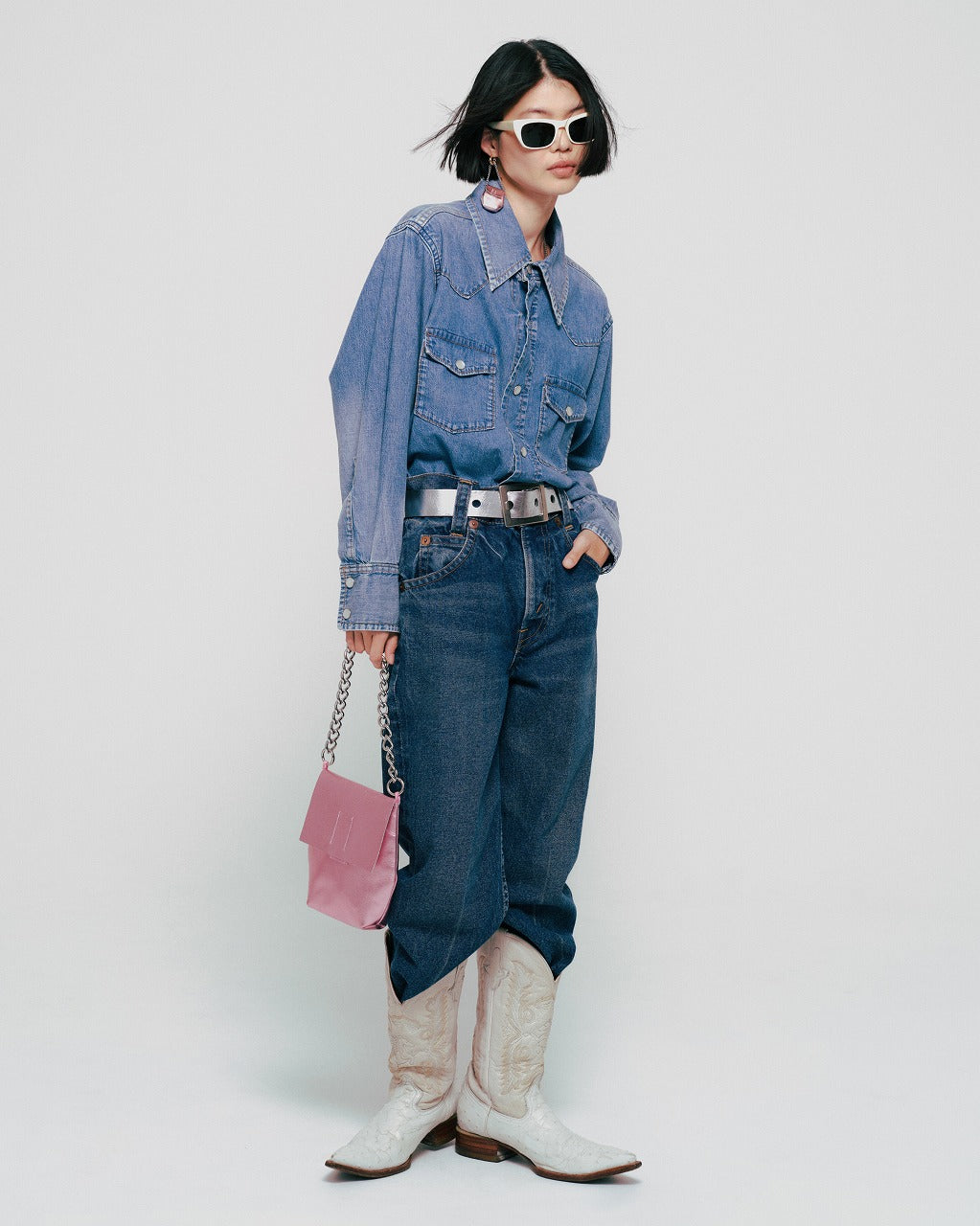 【KOOKY ZOO 】JUVENILE DENIM WESTERN SHIRT