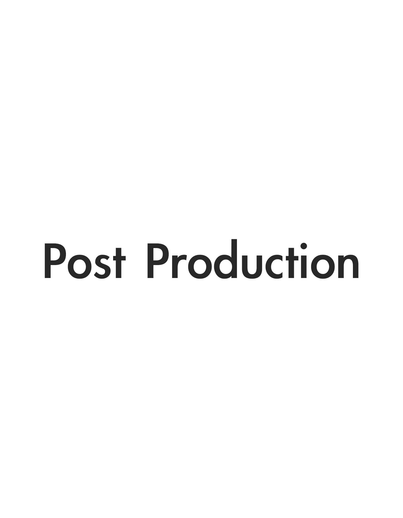 Post Production