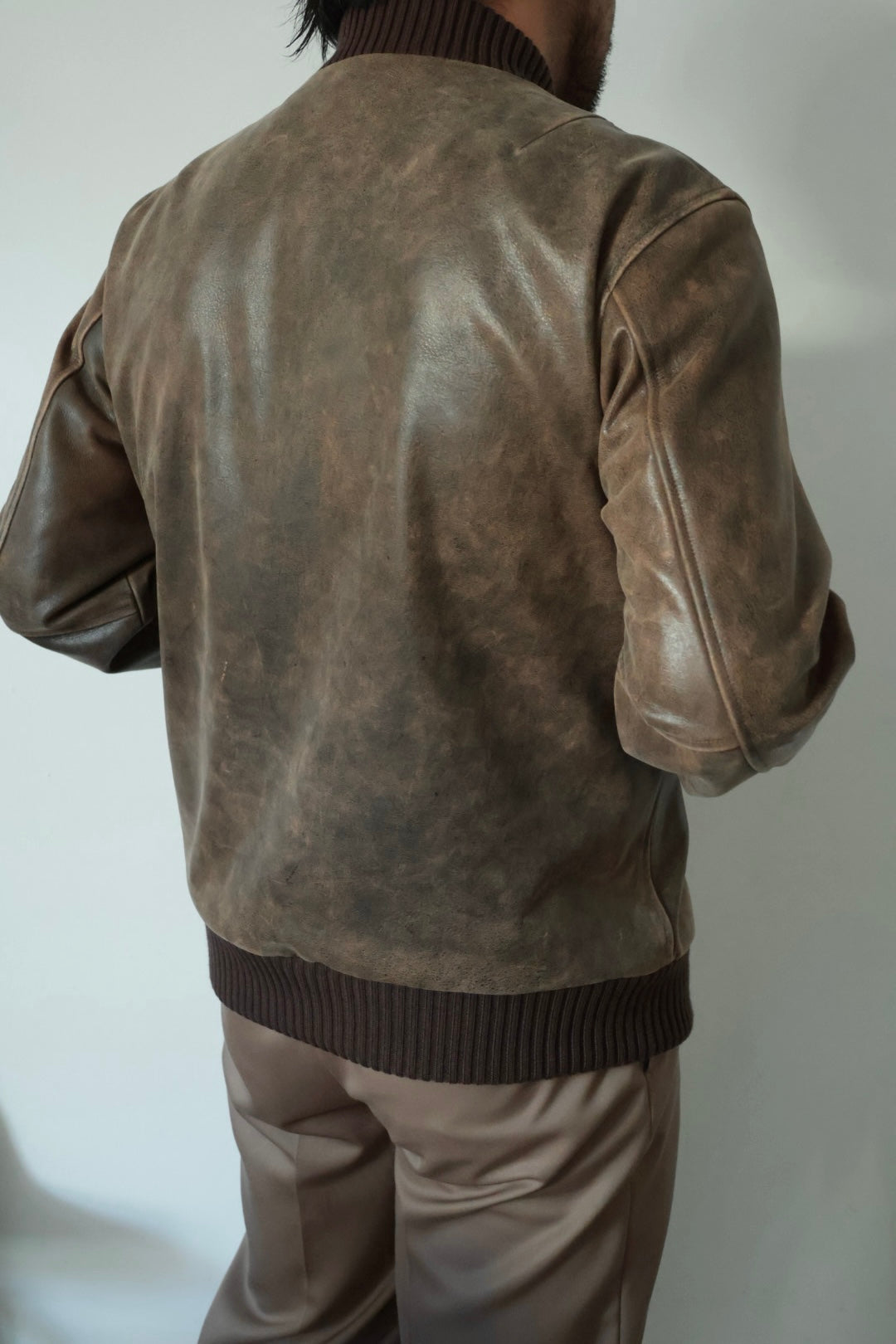 【Cale】ANTIQUE CALF AWARD JACKET