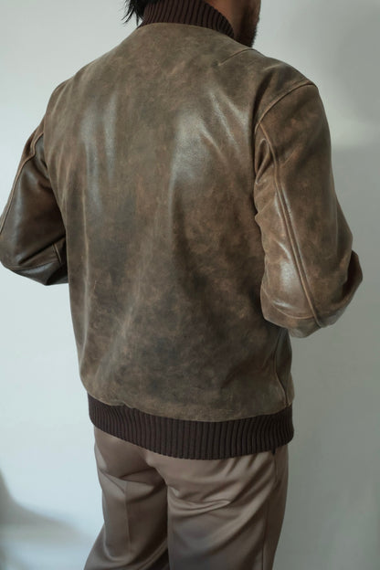 【Cale】ANTIQUE CALF AWARD JACKET