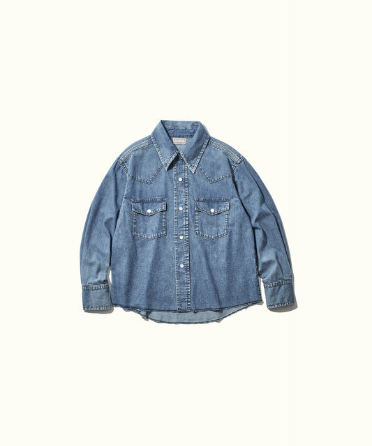 【KOOKY ZOO 】JUVENILE DENIM WESTERN SHIRT