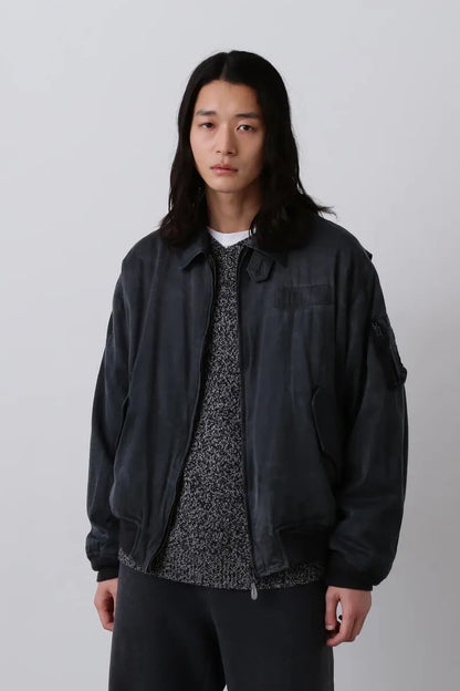 [YLÈVE]RAYON COTTON PIGMENT DYE BLOUSON