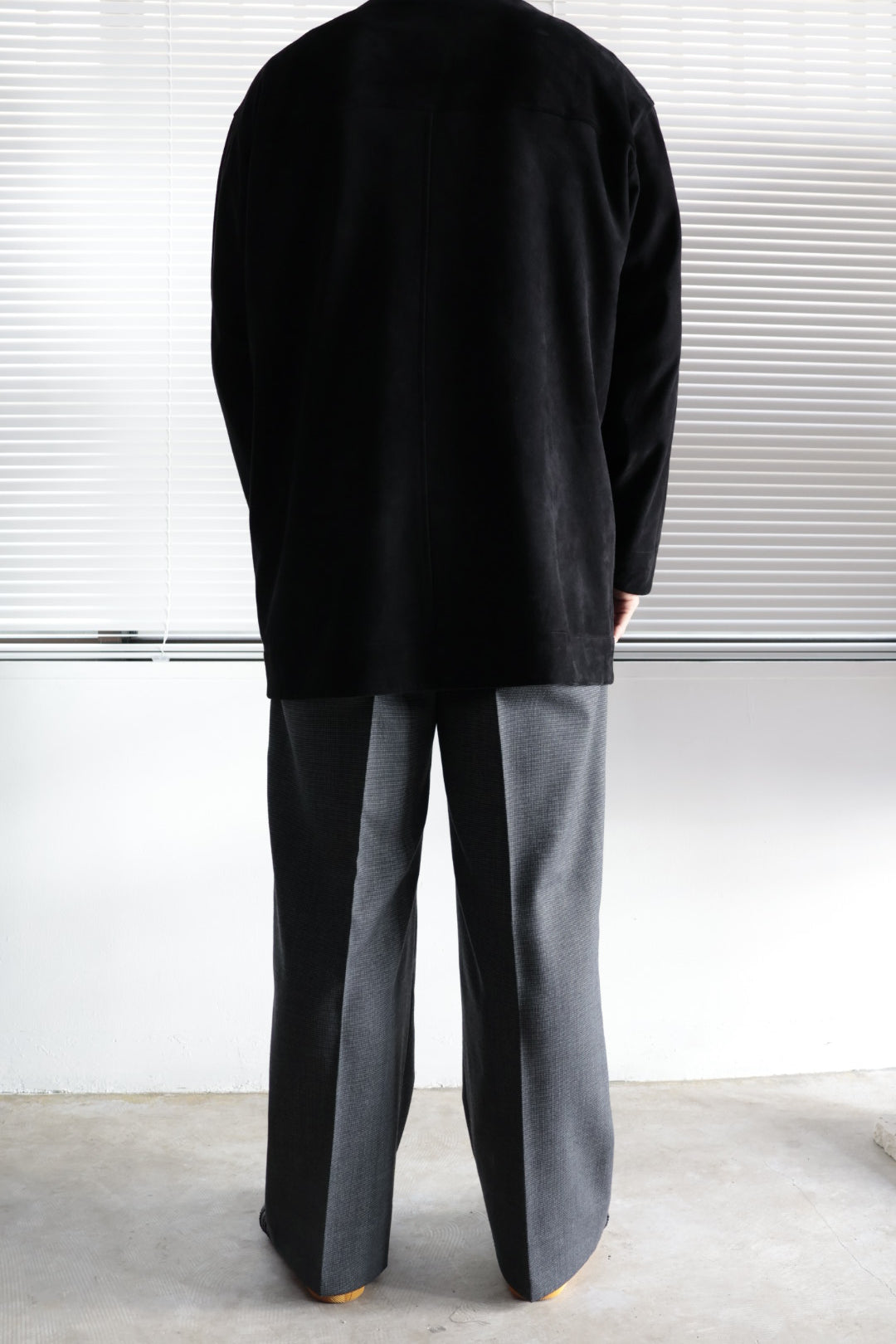 26SS【谷吹】Two intuck wide trousers -Gray- BISHU Wool