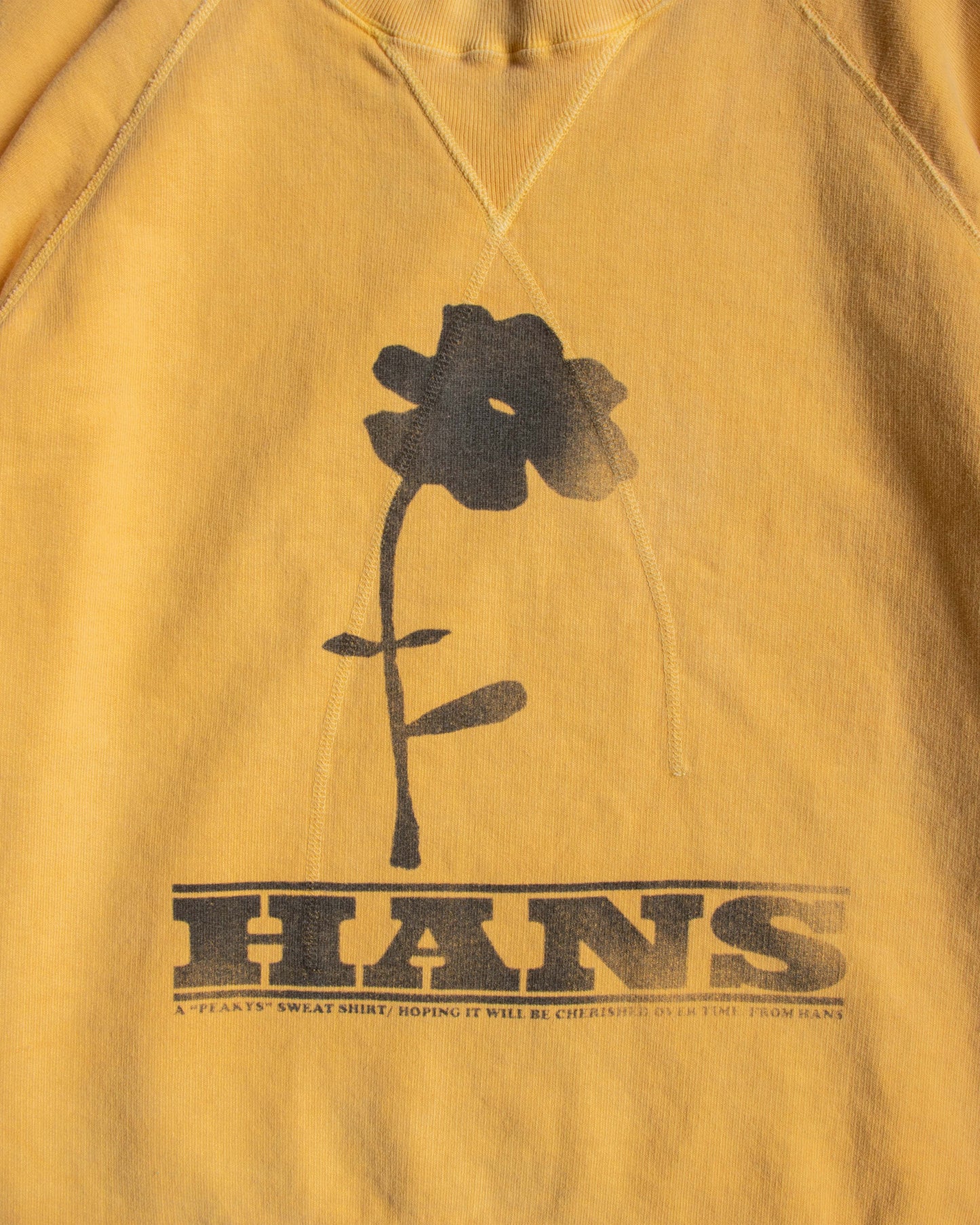 【HANS】FLOWER PRINT SWEAT / YELLOW