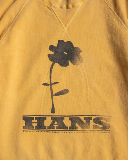 【HANS】FLOWER PRINT SWEAT / YELLOW