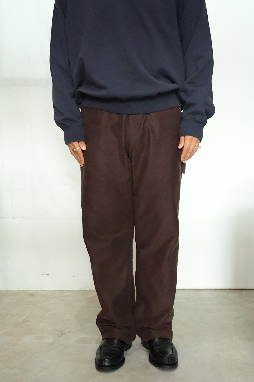 20%off【Cale 】COTTON SILK MOLESKIN PAINTER PANTS