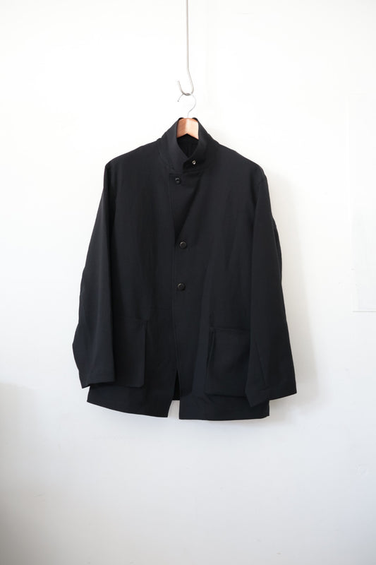 【Cale】WATER TWISTED LINEN  JACKET  (Blue × Green)