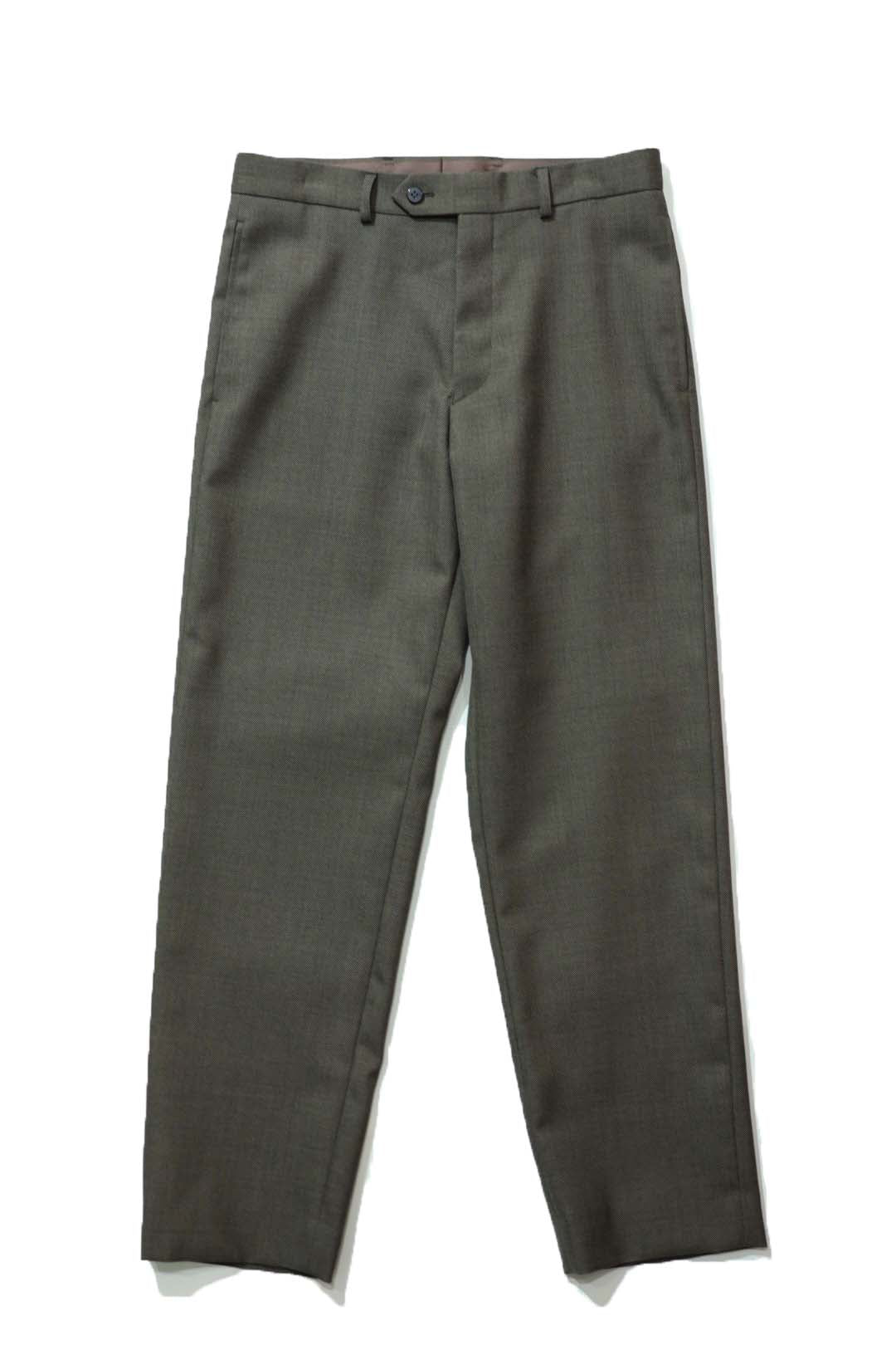 20%off【Cale】 WOOL SHARKSKIN VIST NO TUCK SLACKS